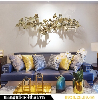 Tranh trang trí lá vàng cao cấp TBB 049