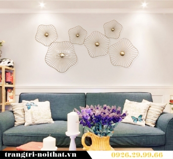 Hoa sắt trang trí phòng khách hiện đại TBB 076