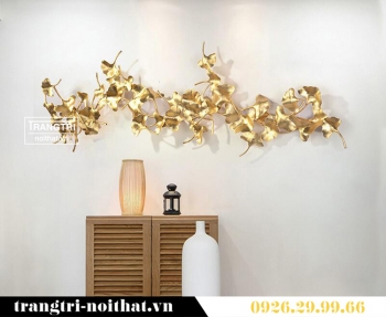 Tranh trang trí lá vàng hiện đại,sáng tạo TBB 071