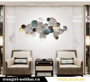 Tranh sắt treo tường tạo hình lá sen TBB 146