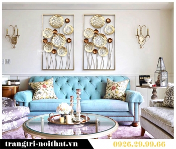 Tranh bộ kim loại trang trí nội thất TBB 154