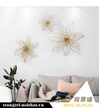 Đồ decor gắn tường hoa kim loại TBB 162